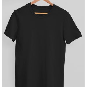 TFM Basics Plain Round Neck Half Sleeve Black T-Shirt