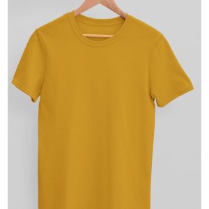 TFM Basics Plain Round Neck Half Sleeve Mustard Yellow T-Shirt