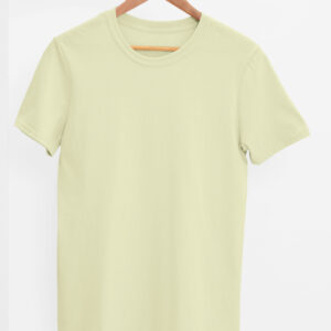 TFM Basics Plain Round Neck Half Sleeve Beige T-Shirt