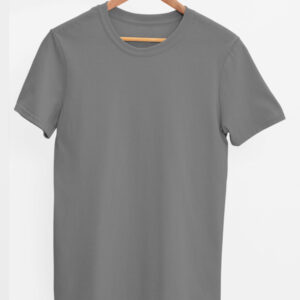 TFM Basics Plain Round Neck Half Sleeve Charcoal Melange T-Shirt