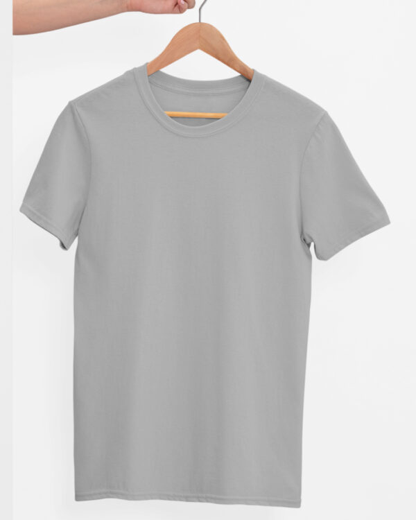 TFM Basics Plain Round Neck Half Sleeve Grey Melange T-Shirt