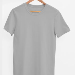 TFM Basics Plain Round Neck Half Sleeve Grey Melange T-Shirt