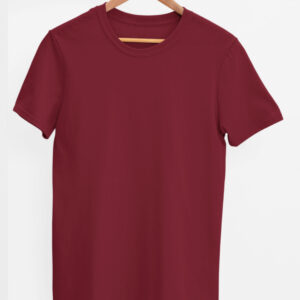 TFM Basics Plain Round Neck Half Sleeve Maroon T-Shirt