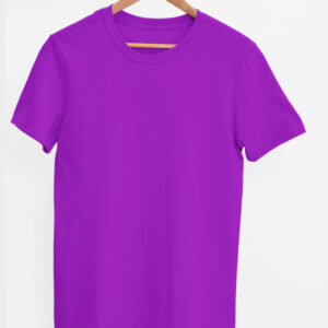 TFM Basics Plain Round Neck Half Sleeve Purple T-Shirt