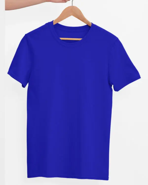 TFM Basics Plain Round Neck Half Sleeve Royal Blue T-Shirt - Main Image