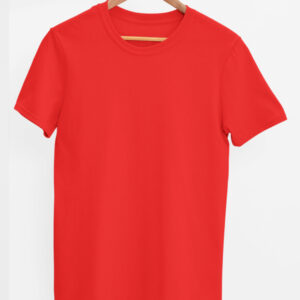 TFM Basics Plain Round Neck Half Sleeve Red T-Shirt