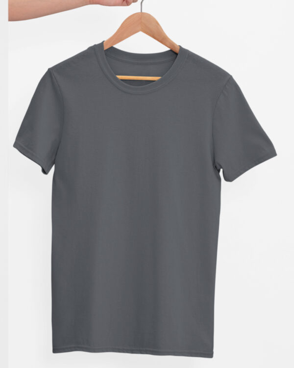 TFM Basics Plain Round Neck Half Sleeve Steel Grey T-Shirt