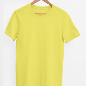 TFM Basics Plain Round Neck Half Sleeve New Yellow T-Shirt