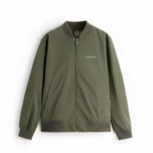 HABIBI MINIMAL Olive Green Bomber Jacket