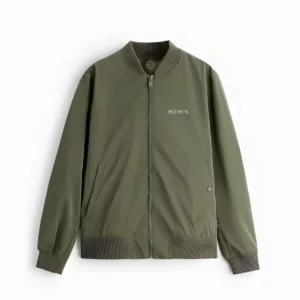 MOMIN MINIMAL Olive Green Bomber Jacket
