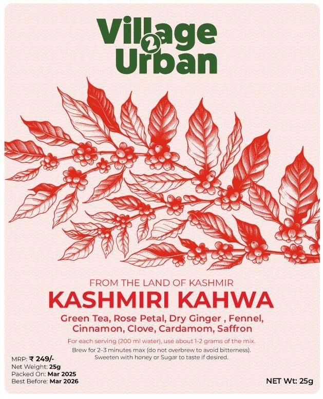 Kashmiri Kahwa 25g | Premium Green Tea Blend | Saffron & Spices | Authentic Kashmir Taste 2 Kashmiri Kahwa 25g | Premium Green Tea Blend | Saffron & Spices | Authentic Kashmir Taste - Image 2