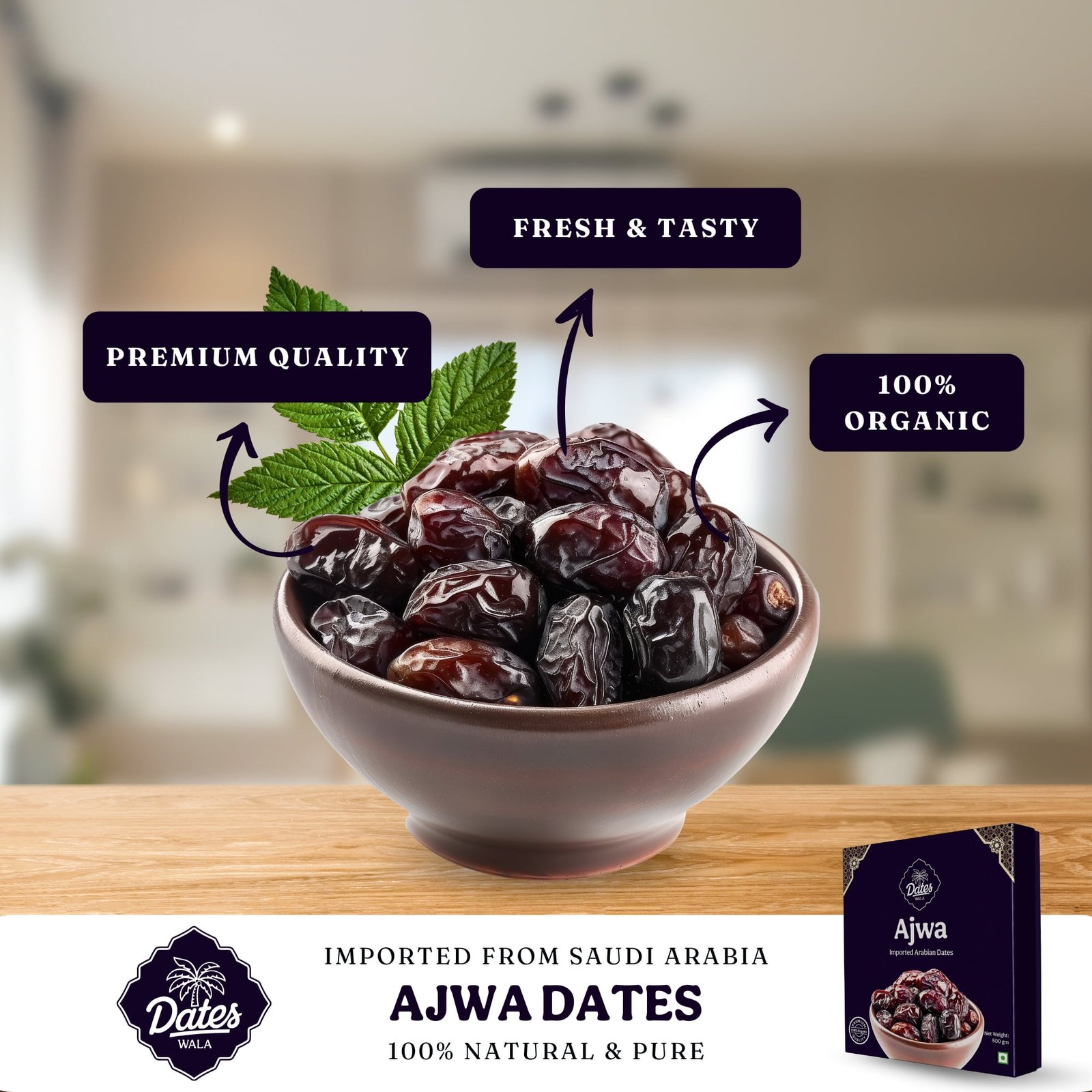 Premium Ajwa Dates from Madina Munawara (500gm) 3 Premium Ajwa Dates from Madina Munawara (500gm) - Image 3