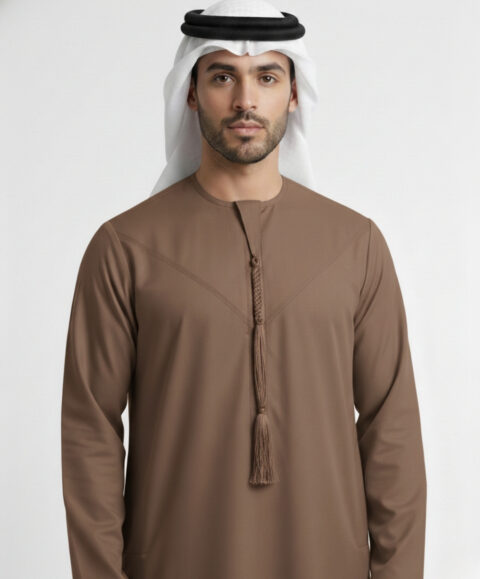 Classic Omani Light Brown Premium Thobe
