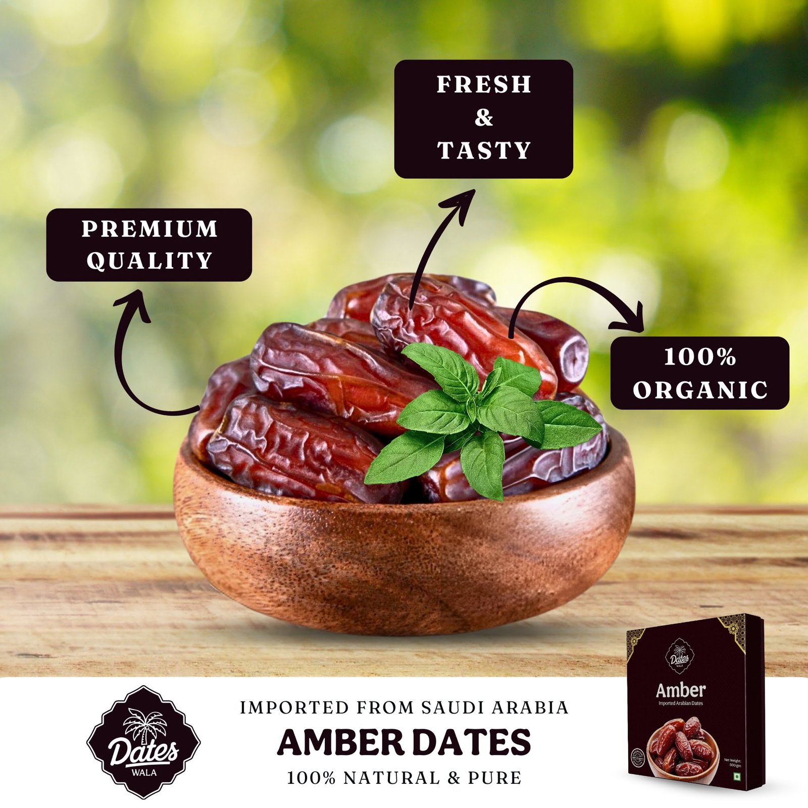 Premium Amber Dates - Sweet and Nutritious Delight (500gm) 3 Premium Amber Dates - Sweet and Nutritious Delight (500gm) - Image 3