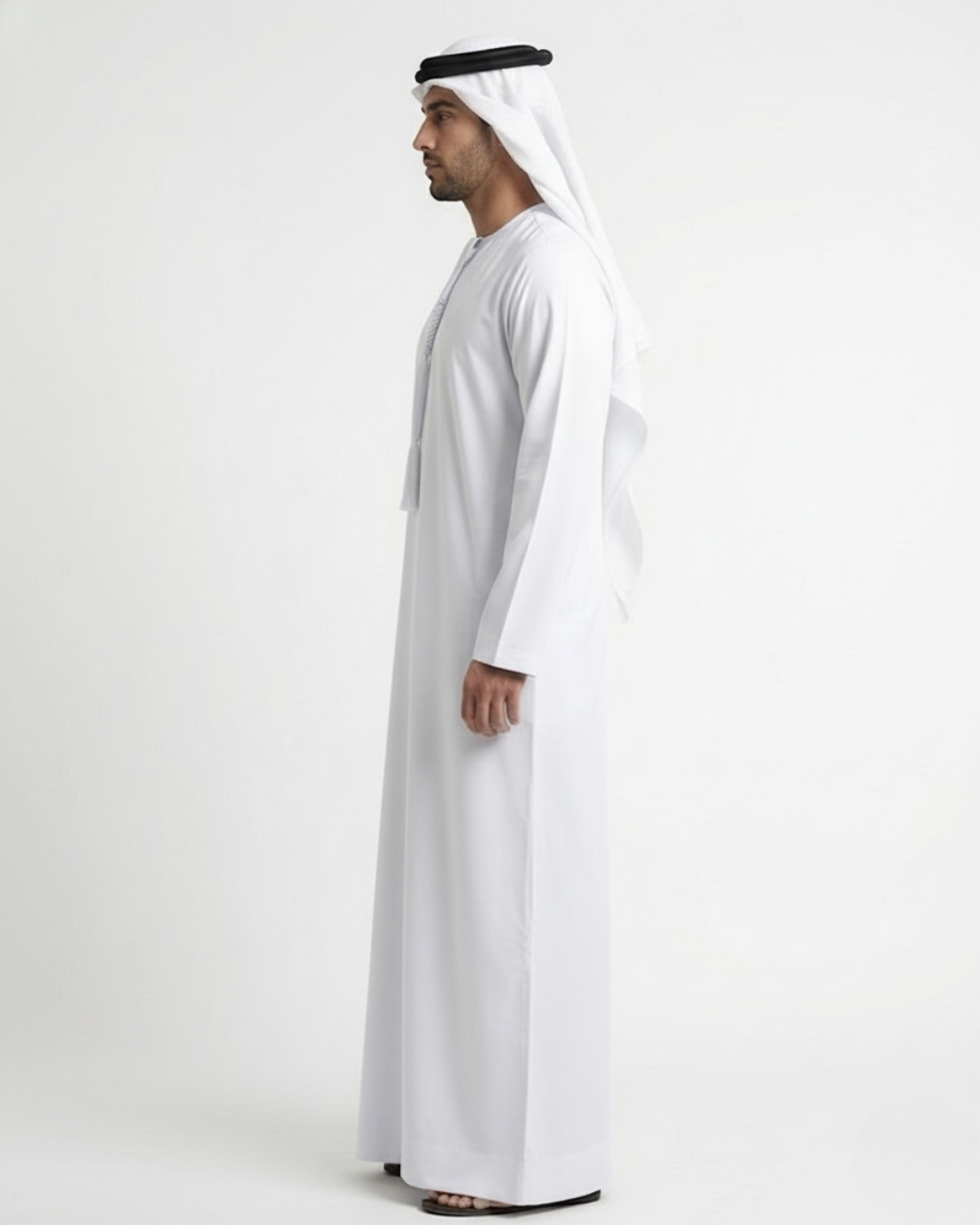 Classic Omani White Premium Thobe 5 Classic Omani White Premium Thobe - Image 5