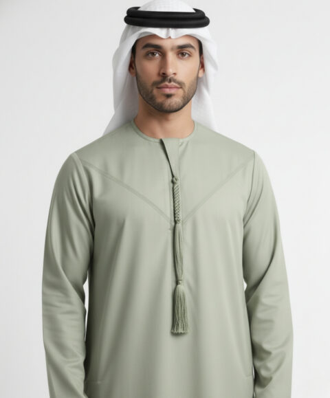 Classic Omani Sea Green Premium Thobe