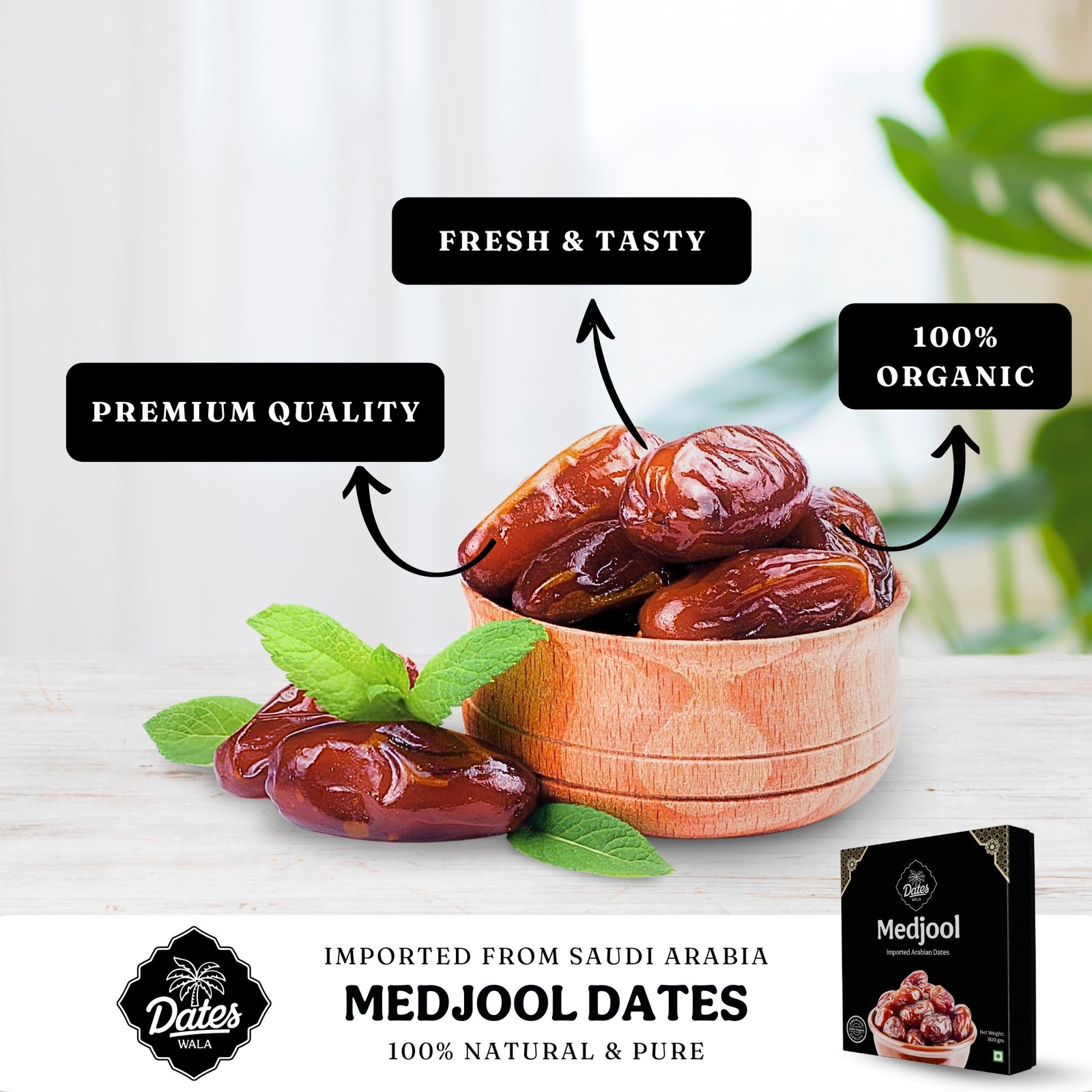 Premium Medjool Dates - The King of Dates (500gm) 3 Premium Medjool Dates - The King of Dates (500gm) - Image 3