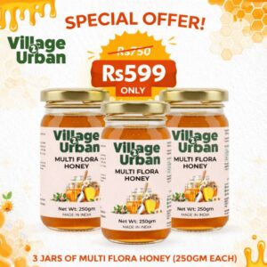 Natural Multi Flora Honey (3 Jar Combo)