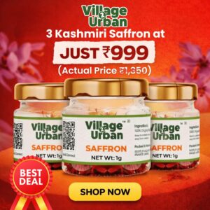 Pure Kashmiri Saffron (1g × 3 Combo Pack)