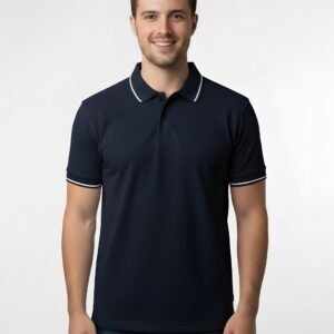 Tippin Polo Half Sleeve Navy Blue T-Shirt