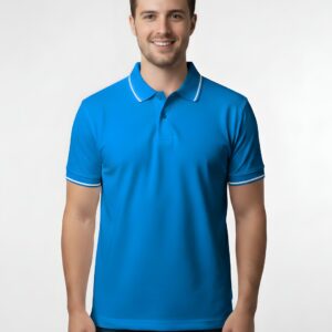 Tippin Polo Half Sleeve Sky Blue T-Shirt