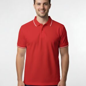 Tippin Polo Half Sleeve Red T-Shirt