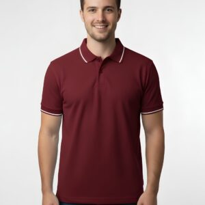 Tippin Polo Half Sleeve Maroon T-Shirt