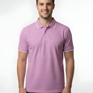 Tippin Polo Half Sleeve Lavender T-Shirt