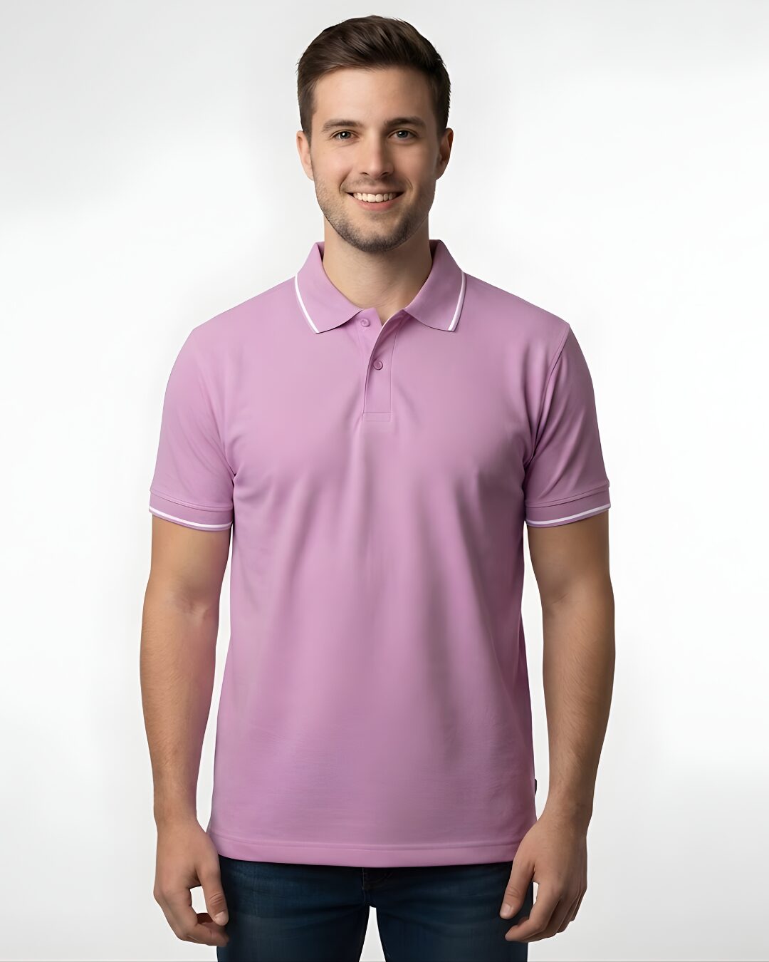 Tippin Polo Half Sleeve Lavender T-Shirt 1 Tippin Polo Half Sleeve Lavender T-Shirt
