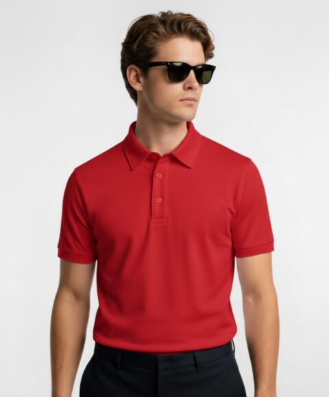 Mars Polo Half Sleeve Red T-Shirt
