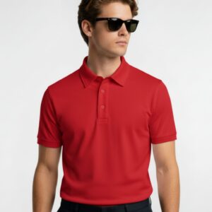 Mars Polo Half Sleeve Red T-Shirt