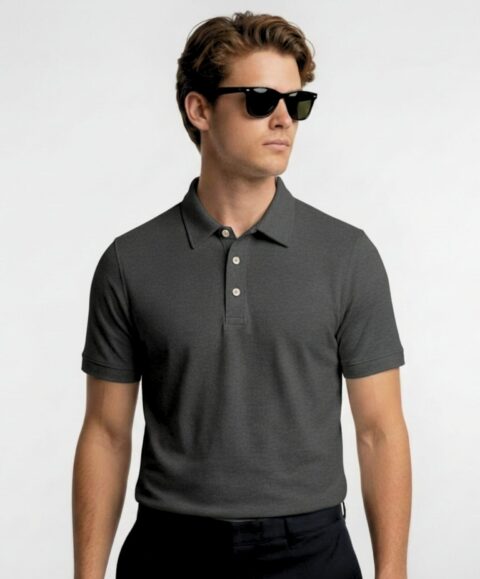 Mars Polo Half Sleeve Steel Grey T-Shirt