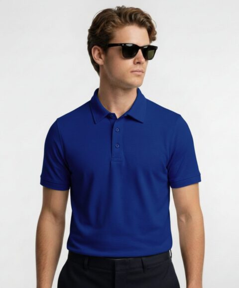 Mars Polo Half Sleeve Royal Blue T-Shirt