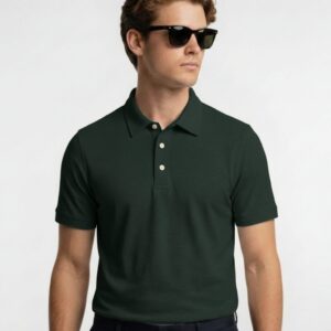 Mars Polo Half Sleeve Bottle Green T-Shirt