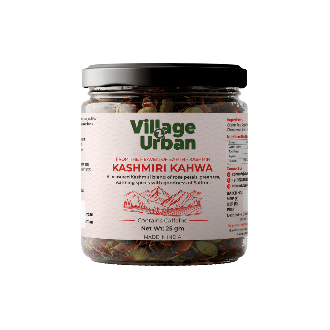 Kashmiri Kahwa 25g | Premium Green Tea Blend | Saffron & Spices | Authentic Kashmir Taste 1 Kashmiri Kahwa 25g | Premium Green Tea Blend | Saffron & Spices | Authentic Kashmir Taste