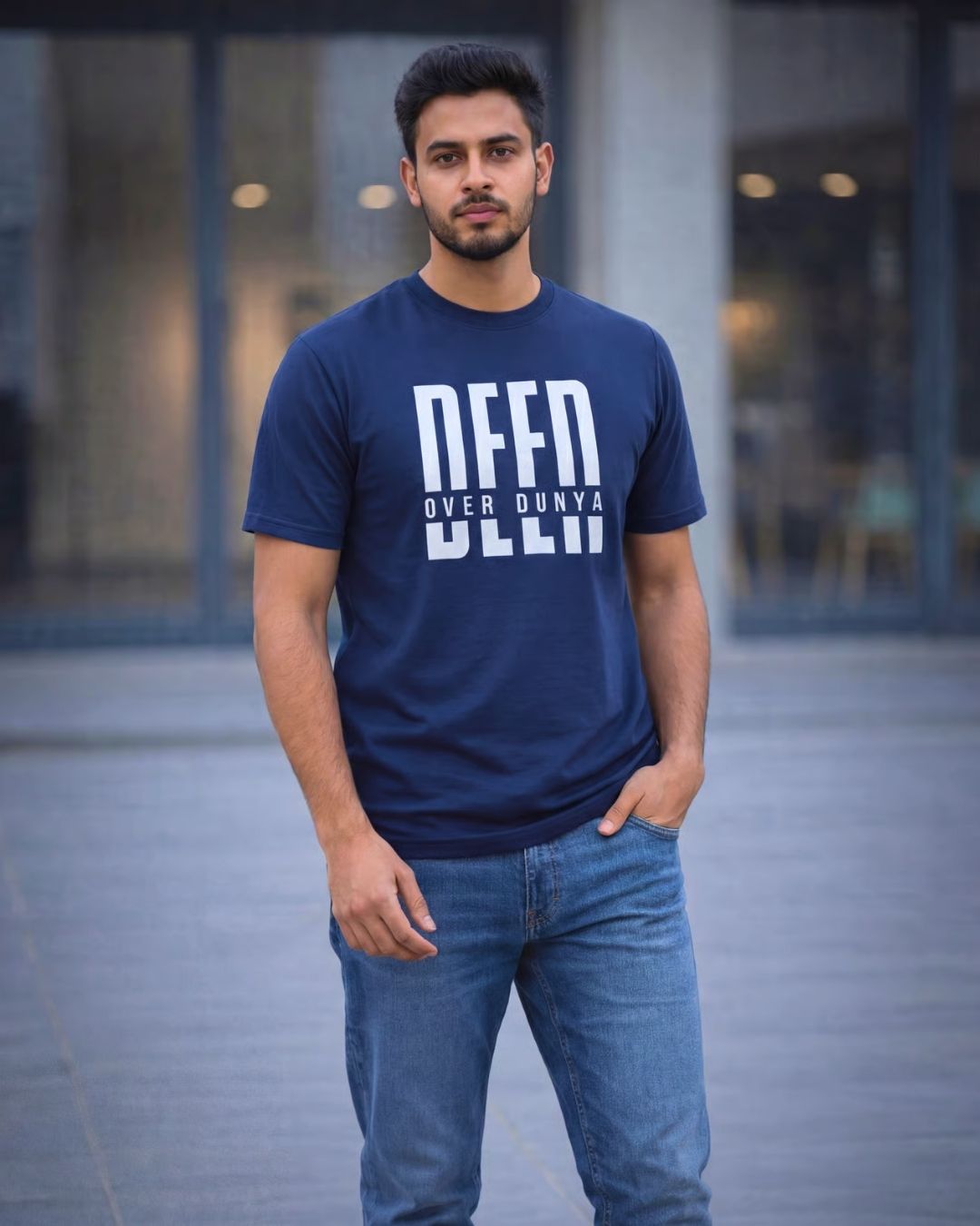 Deen Over Duniya Half Sleeve Islamic T-Shirt 1 Deen Over Duniya Half Sleeve Islamic T-Shirt