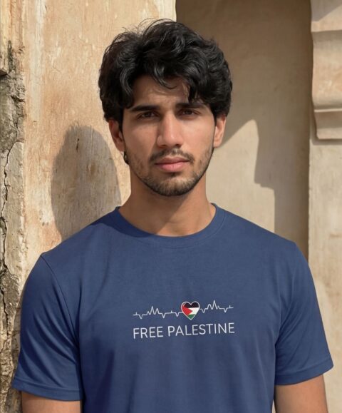Landing Page 17 Free Palestine Half Sleeve Islamic T-Shirt