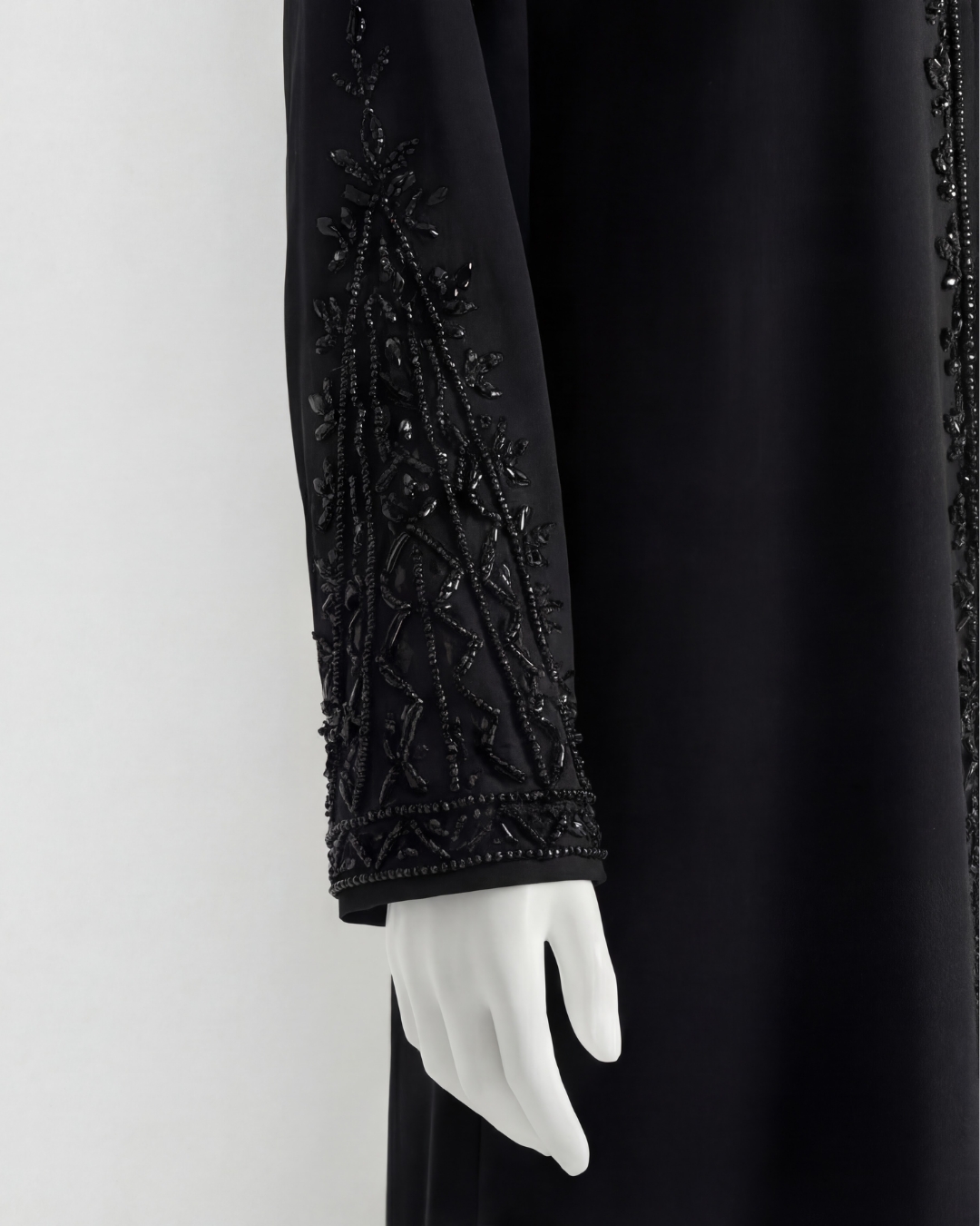 Black Embroidered Formal Abaya 4 Black Embroidered Formal Abaya - Image 4