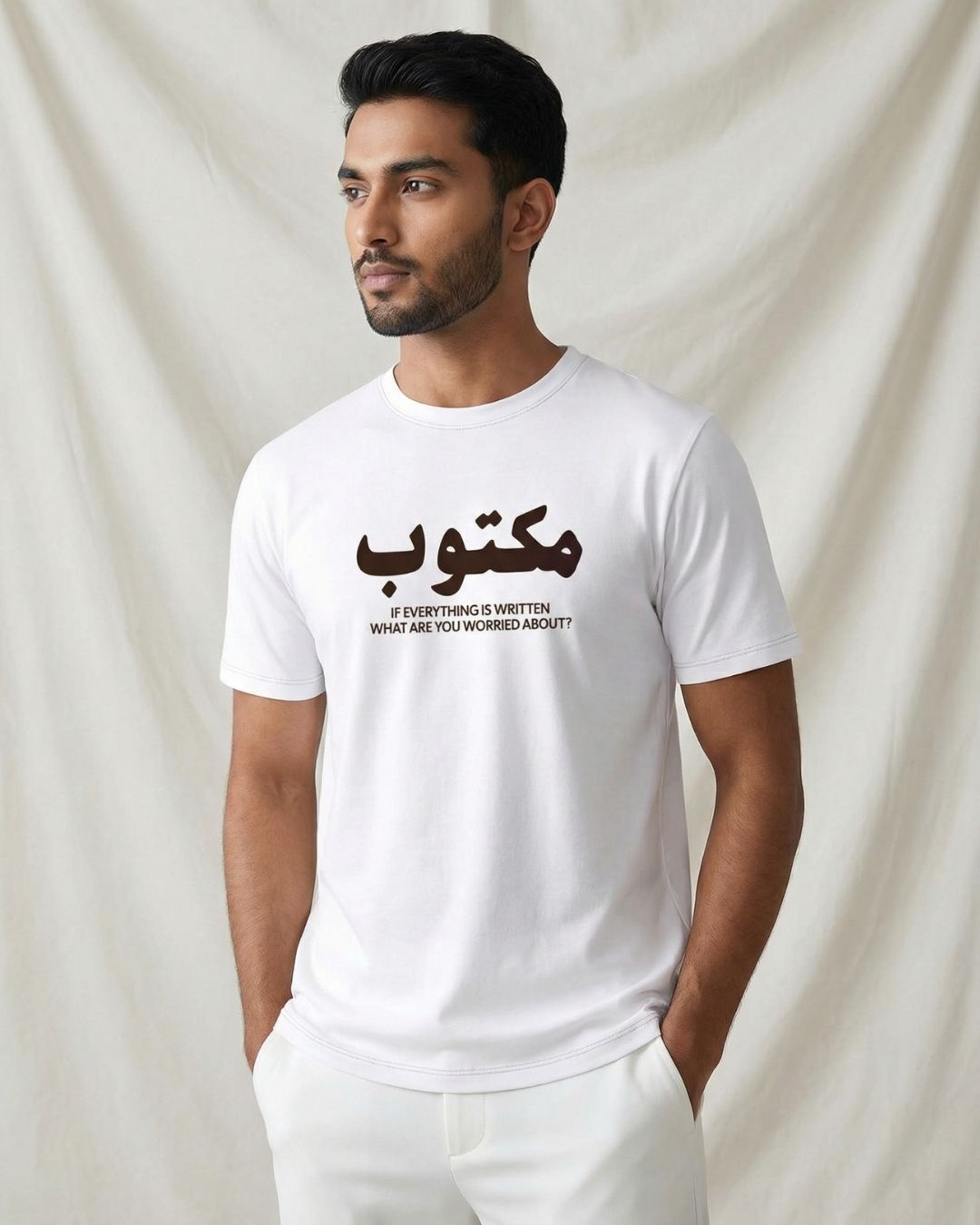 Maktub Half Sleeve Islamic T-Shirt 1 Maktub Half Sleeve Islamic T-Shirt