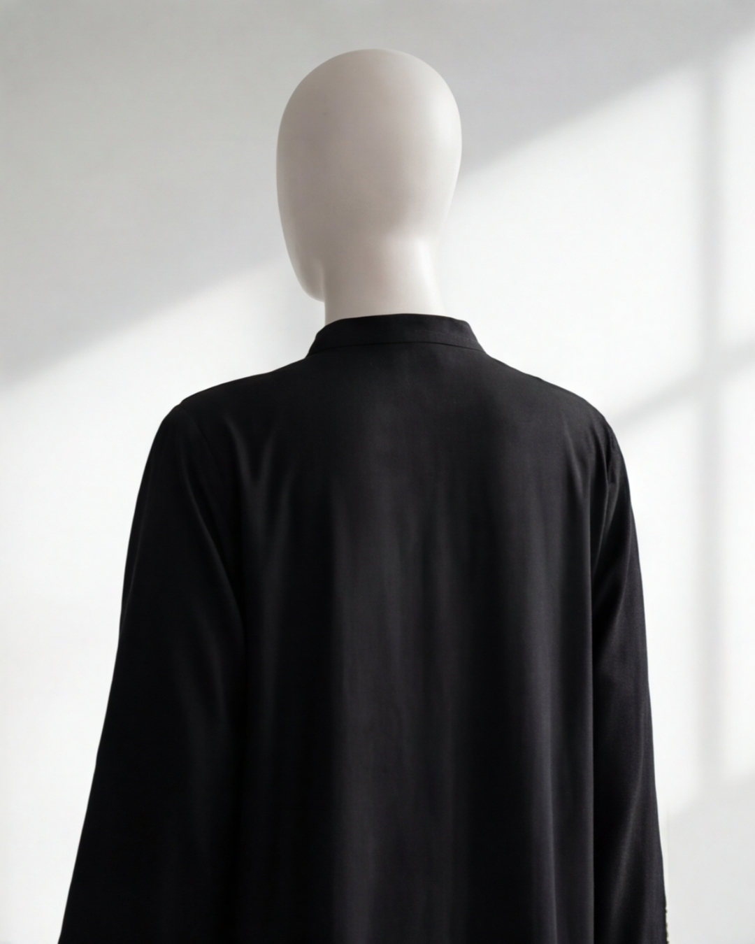 Premium Black Front-Open Abaya with Gold Floral Embroidery – Elegant Modest Wear 8 Premium Black Front-Open Abaya with Gold Floral Embroidery – Elegant Modest Wear - Image 8