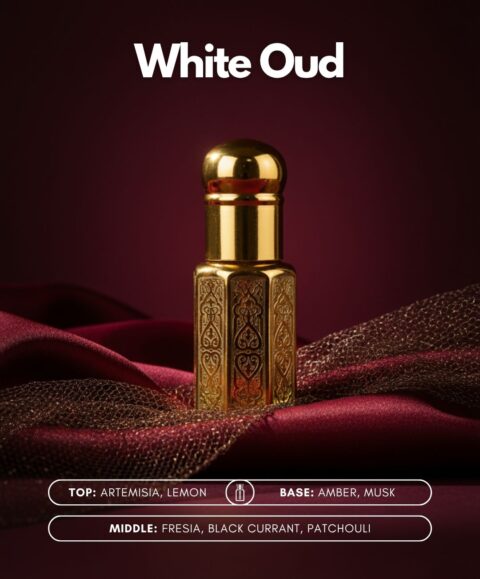 White Oud Roll-On Attar (Premium Wooden Box, 6ml)