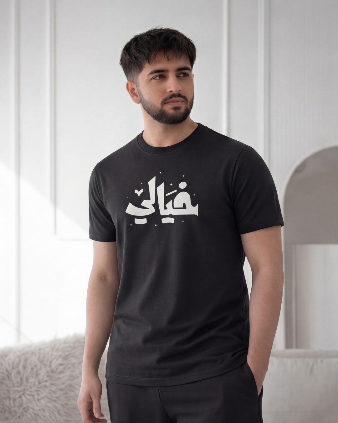 Khayali Half Sleeve Islamic T-Shirt 1 Khayali Half Sleeve Islamic T-Shirt