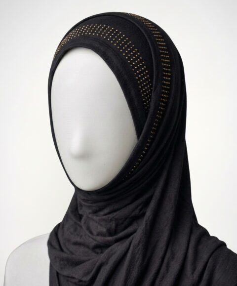 Black Bamboo Jersey Hijab