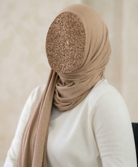 Light Brown Texture Corn Jersey Hijab