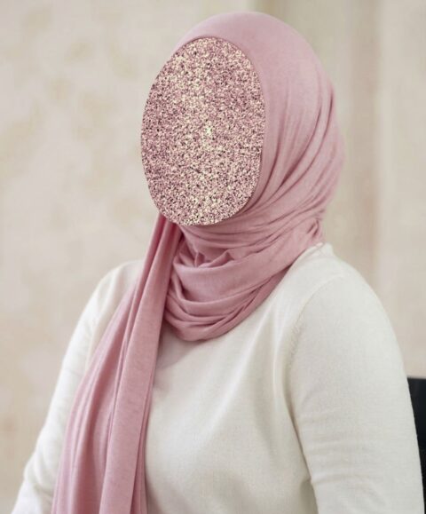 Rose Pink Texture Corn Jersey Hijab