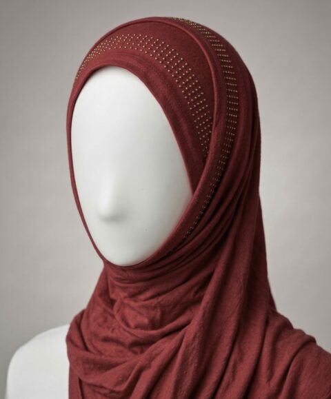 Cherry Bamboo Jersey Hijab