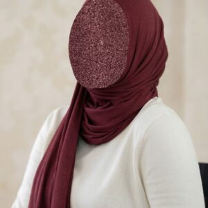 Maroon Texture Corn Jersey Hijab