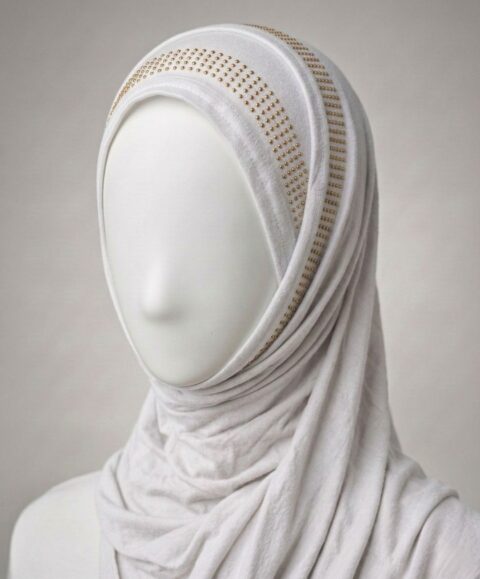 White Bamboo Jersey Hijab